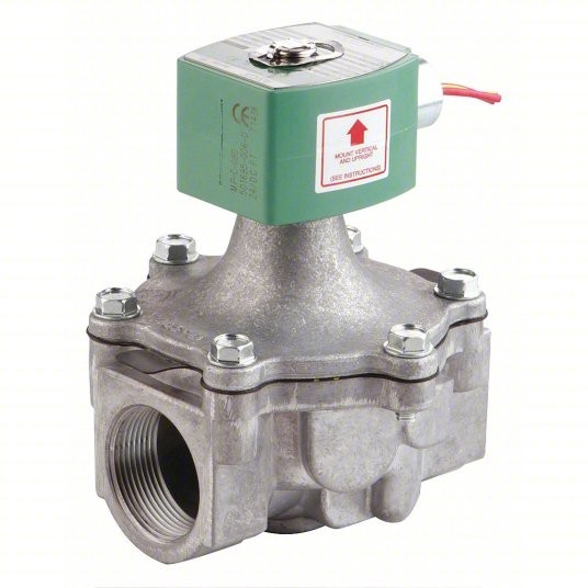 ASCO 8215B060 REDHAT Solenoid Valve 2-Way Normally Closed 1 1/4 in 12V DC OPEN