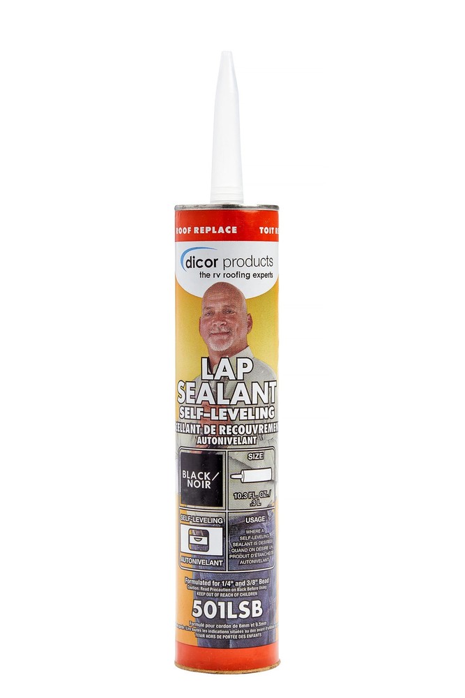 Dicor Self Leveling Lap Sealant Black 10.3 oz RV Roofing Compatible with EPDM…