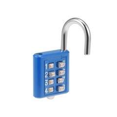 2Pack 8-Digit Combination Padlock Push Button Lock for Locker Cabinet Blue