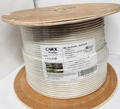 CAROL RG-6U Type PLENUM Coaxial Cable C3524.41.86 Natural (White) 1000FT