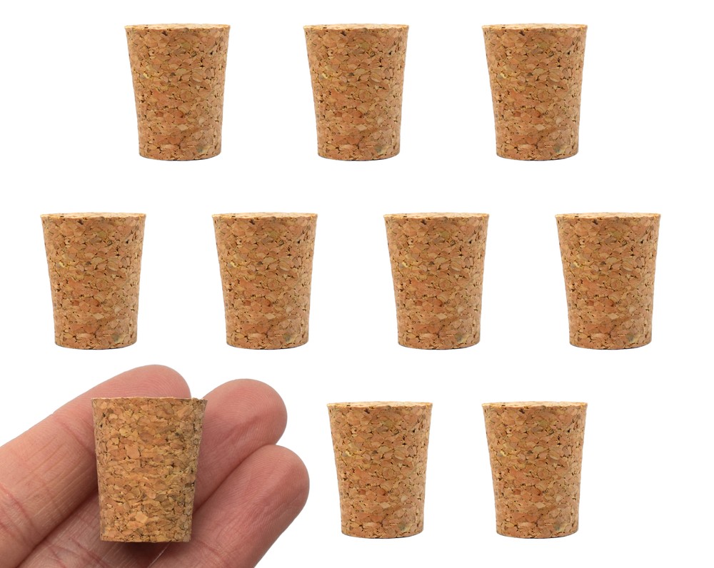 10PK Cork Stoppers, Size #6 – Tapered Shape – Eisco Labs