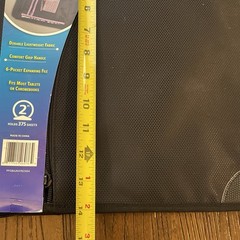 Avery Powercase Black Leatherette Zippered 3-Ring Binder Fabric Organizer NEW
