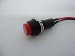 2Pcs Pack Lot 12mm 12V Momentary Round Red 2 Pin Power Button Switch Reset Cable