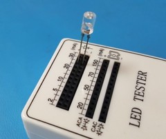 LED SG-5C3PB-SR Ultra Bright , Flat Top, Blue, 5mm, Water Clear, 1000PCS