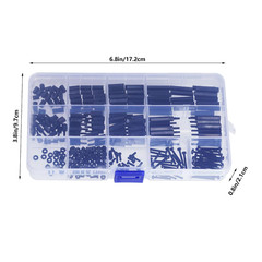Lystaii 320Pcs M2 Nylon Hex Spacer Standoff Kit Male Female Screw Nut Threaded P