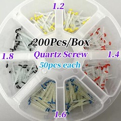 200 Pcs Dental Fiber Post Glass Quartz Teeth Restorative 1.2 1.4 1.6 1.8mm Posts