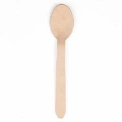 400 Spoons Wooden “Pure” 15.7cm Disposable Cutlery Party Wooden Spoons