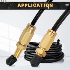 2 Packs 1/4″ Air Value Inflation Schrader Valve, Schrader Valve Adapter with Pus