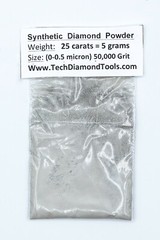 TechDiamondTools Diamond Powder 50,000 Grit 0-0.5 Microns, 25 cts = 5 Grams