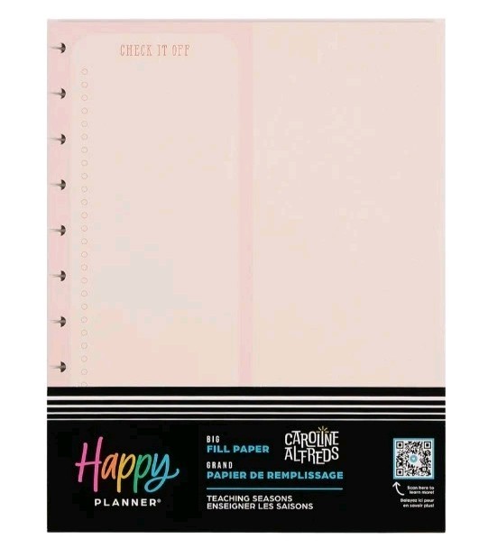 New Happy Planner Teaching Seasons Dotted Lined Big Filler Paper – 40 Sheets