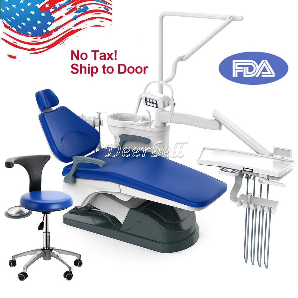Dental Unit Chair DC Motor Computer Controlled PU Leather Doctor Stool TJ2688-A1