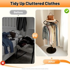 Round Clothing Rack, Clothing Display Rack, Floor-standing Garment Hanging Rack