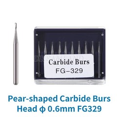 Dental Carbide Burs FG 329 Pear For High Speed Handpiece Friction Grip