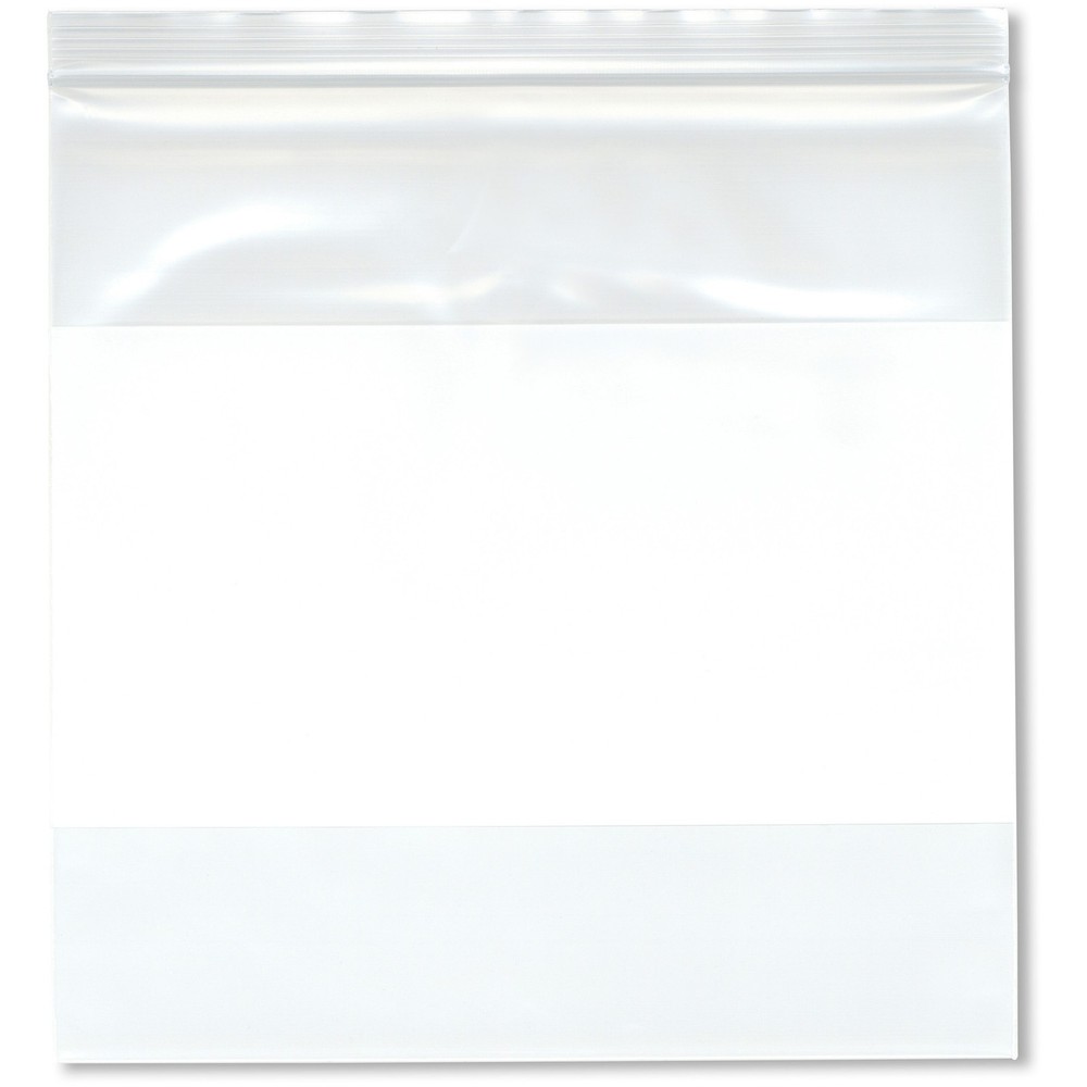Plymor 8″ x 8″, 4 Mil Heavy Duty White-Block Zipper Reclosable Plastic Bags