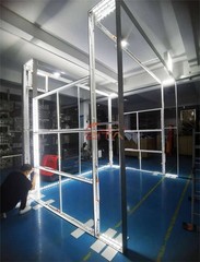 20ft + 10ft LED SEG Lightbox Display Booth Set w/ Arch & Reception Desk