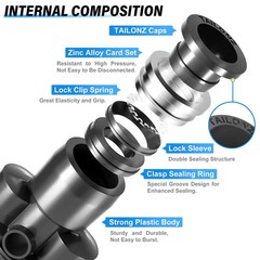 10 Pack Black 3/8″ OD Y Splitter Push to Connect Fittings 3 Way Push Fit