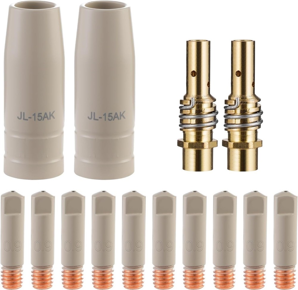 MIG Welding Tips with Non-Stick Coating, Ceramic Welding Nozzle MB15 15AK MIG…