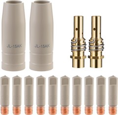 MIG Welding Tips with Non-Stick Coating, Ceramic Welding Nozzle MB15 15AK MIG…