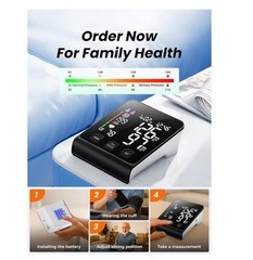WAMELPRI Serie U80 Arm-Type Digital Blood Pressure Monitor LED Display Adult Cu…