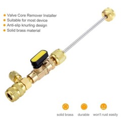 HVAC Tool AC Schrader Valve Core Remover Dual Size 1/4 & 5/16 Port Installer NEW
