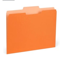 100 Blue Summit Supplies Colorful File Folders with Tabs, 100 pack MultiColored