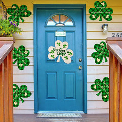 8 Pieces 11 Inches St. Patrick’S Day Wooden Shamrock Ornament Unfinished Cutout