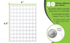 Royal Green Color Coding Labels in 10 Assorted Colors, Small Circle Labels St…