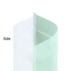 Multi-Sizes Clear Front Green Back Glossy Foil Stand up Zip Lock Bag w/Hang Hole