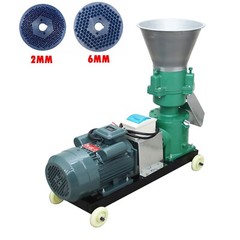 2mm&6mm Farm Animal Feed Pellet Mill Machine Feed Granulator 220V 3 Head Rollers