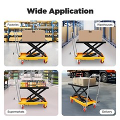 500lbs Hydraulic Lift Table Cart Steel Scissor Lift Table Hydraulic Lift Trolley