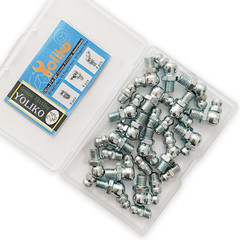1/4″-28 24Pcs Grease Fitting Assortment Straight 45 90 Degree Grease Zerk Fittin
