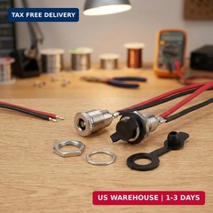 5Pcs Barrel Jack DC Power Jack Socket DC Barrel Connector 5.5 X 2.1 mm Female Po