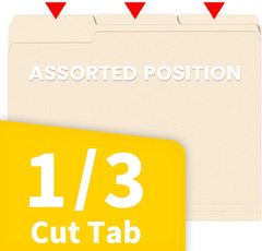 SUNEE File Folders, 18 Pack Manilla Folders 8.5 X 11, 1/3 Cut Tab for Easy Label