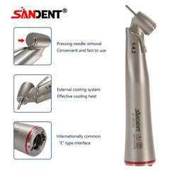 Dental Optic Fiber LED 1:4.2 Increasing Handpiece 45°Angle Head External Channel