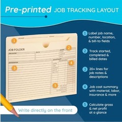 100 Blue Summit Supplies Job Folders Construction, 10 x 12 Inches, Project…