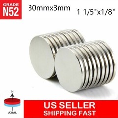10 25 50 100 pc 30mm x 3mm N52 Strong Disc Rare Earth Neodymium Magnet 30×3 mm