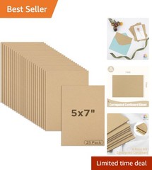 25 Pack of 5×7 B-Flute Corrugated Cardboard Sheets for Safe Shipping & Crafting