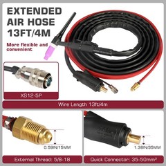 ARCCAPTAIN High Frequency Air Cooled TIG200 DC TIG Torch 13-FT 150 Amps Gun