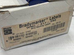 Brady WML-317-292, White on Translucent 250 Labels per Roll, 1-1/4 H x 1-1/2 W
