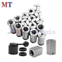 1/8-1 Inch 5C Fractional Collet Set 15 Pack with 5 Collet Blocks for Lathe