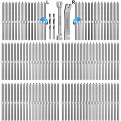 120 Pack T316 Stainless Steel Left&Right Handed Thread Swage Lag Screws for W…