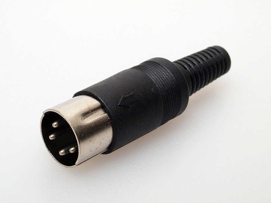 5 PCS 4 Pin DIN Male Connectors Solder Type US Seller Free Shipping