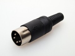 5 PCS 4 Pin DIN Male Connectors Solder Type US Seller Free Shipping