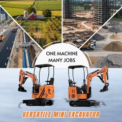 Free Ship TYPHON TYRANT X 1Ton Mini Excavator USA 13.5HP include 12 Attachments