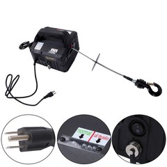 2-in-1 Portable Electric Hoist Power Winch 1100 lbs Wired Remote Control 1500W