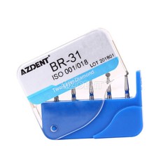 AZDENT Dental Two Layer Diamond Bur FG Ball Round BR-31 For High Speed Handpiece