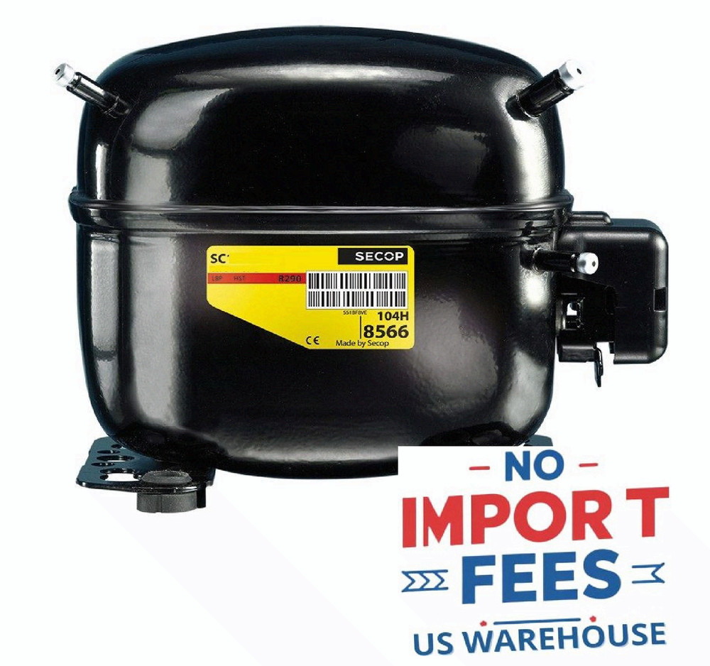 Secop SC18MLX.2 R404a Hermetic Refrigeration Compressor 10880 BTU HBP 240V 1HP