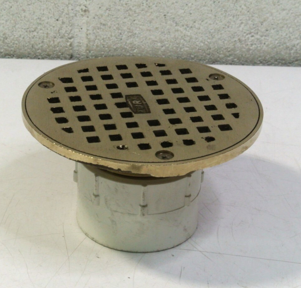 Zurn 5″ Brass Floor Drain Top 2″ Threaded Connection 63996-001
