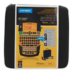 DYMO Rhino 4200 Industrial Label Maker Case Kit Labeling Tool – 19mm 3/4″ Bundle