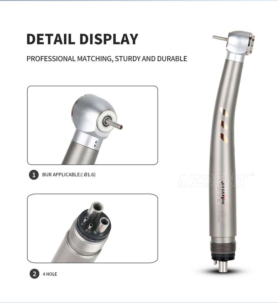 Dental E-generator Shadowless Ring LED High Speed Handpiece Ceramic Bearing 2/4H